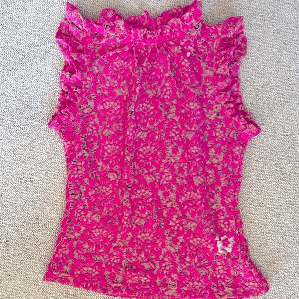 Anthropologie sleeveless top - Dolan Left Coast size XS pink lace shirt
